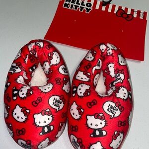 Sanrio: Kids Hello Kitty Red Slippers/Socks (S/M-Shoe Size 9 & 10)